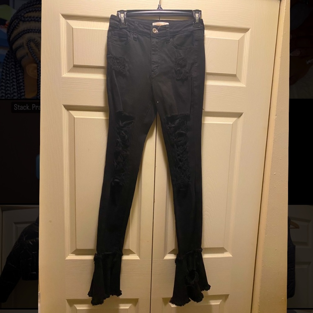 Distressed Boot Cut Jeans